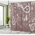 thumbnail image 4 of Ambesonne Paisley Shower Curtain, Swirling Branch and Floral, 69"Wx75"L, Mauve Taupe, 4 of 4