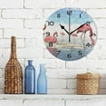 thumbnail image 3 of SKYSONIC Flamingo Painting Wall Clock 10 Inch Silent Non Ticking Round Clock Oil Painting Clock Easy to Read Clock for Living Room Bedroom Bathroom Home Decor, 3 of 7