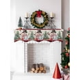 thumbnail image 5 of Christmas Snowman Mantel Scarf Fireplace Decorations for Living Room, Farmhouse Xmas Tree Red Buffalo Plaid Fireplace Mantel Scarf Cover Runner for Halloween/Thanksgiving/Christmas Decor 60"x17", 5 of 6
