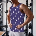 thumbnail image 5 of KLL Astronaut Rabbit Print Men's Muscle Gym Workout Stringer Tank Tops Bodybuilding Fitness T-Shirts Tank Tops Men-4X-Large, 5 of 7