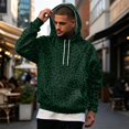 thumbnail image 5 of Men's Leopard Print Hoodie, Trendy Long Sleeve Drawstring Hooded Sweatshirt , Loose Fit Streetwear Pullover with Pocket Dark Green L, 5 of 6