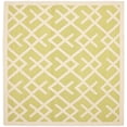 thumbnail image 2 of Safavieh Dhurries Brianna Geometric Area Rug, Light Green/Ivory, 8' x 8' Square, 2 of 8