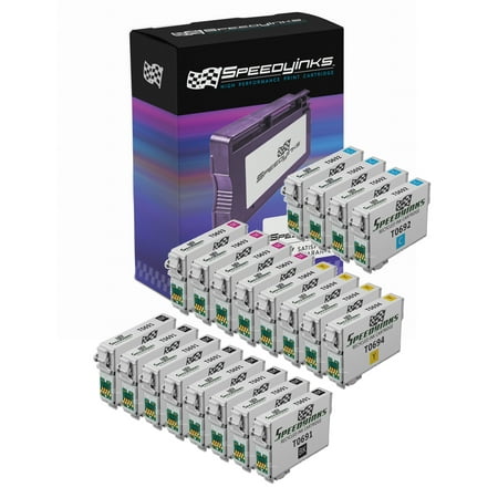 Speedy Remanufactured Cartridge Replacement for Epson 69 (8 Black  4 Cyan  4 Magenta  4 Yellow  20-Pack) Remanufactured Epson T069 Cartridges Set of 20: 8x T069120 Black  & 4ea T069220 Cyan  T069320 Magent  T069420 Yellow for use in Epson Stylus CX5000  CX6000  CX7000F  CX7400  CX7450  CX8400  CX9400Fax  CX9475Fax  N10  N11  NX100  NX105  NX11  NX110  NX115  NX200  NX215  NX300  NX305  NX400  NX410  NX415  NX510  NX515  WorkForce 30  40  310  315  500  600  610  615  1100  1300.This Speedy remanufactured cartridge replacement for epson 69 (8 black  4 cyan  4 magenta  4 yellow  20-pack) is a great remanufactured cartridge item at a reduced price under $40 you can t miss. It always ships fast and accurately and comes with a 100% guarantee. Buy your printer accessories and refills from our extensive printer accessories and electronics collection in confidence and save over other retailers.for use in Epson Stylus CX5000  CX6000  CX7000F  CX7400  CX7450  CX8400  CX9400Fax  CX9475Fax  N10  N11  NX100  NX105  NX11  NX110  NX115  NX200  NX215  NX300  NX305  NX400  NX410  NX415  NX510  NX515  WorkForce 30  40  310  315  500  600  610  615  1100  1300. Affordable for Home. Reliable Toner Built for Business. Consistent Print Results. The use of aftermarket replacement cartridges and supplies does not void your printer’s warranty.