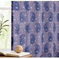thumbnail image 5 of Vargottam Cotton Canvas Curtains - 90" Long Drapes for Tall Windows or Balcony Doors - Set of 2 Panels, 52"x90" - Light Filtering Rod Pocket/Back Tab Drapes, 3-in-1 Hanging - Block Design (Purple), 5 of 8
