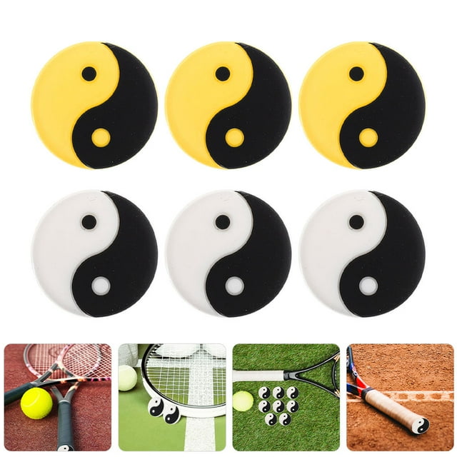 OULII 6Pcs Vibration Damper Tennis Silicone Racket Shock Absorption Assorted Color for Tennis Playing