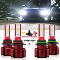 9006 9006 LED Headlight Bulbs for 2005-2017 Mitsubishi Lancer Low and High Beam 4pc