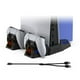 thumbnail image 1 of Base de refrigeración para PS5 con carga, almacenamiento de discos y ventilador multifuncional, base y carga mejorada para la consola PlayStation 5 versiones digital y de disco, 1 of 6