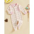thumbnail image 5 of Qtinghua Newborn Baby Boy Girl Clothes Color Block Footies Romper Bodysuit Jumpsuit Button Footed Coming Home Outfits, 5 of 9