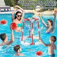 thumbnail image 2 of Canasta de baloncesto para piscina NIPLOOOW 2 en 1 flotante con 4 pelotas y bomba, 2 of 6