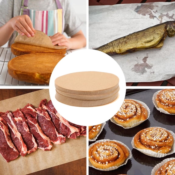BESTYASH Beige Cake Paper Pad Non-Stick Oil-Absorbing for Baking Bbq 500Pcs