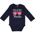 thumbnail image 3 of Inktastic Miami Florida Vacation Beach Trip Girls Long Sleeve Baby Bodysuit, 3 of 5