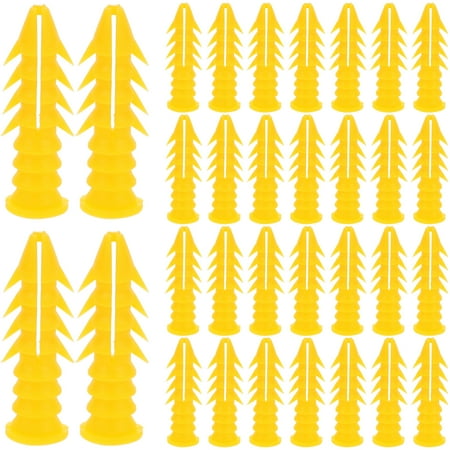 

Meijiashe 100Pcs Wall Anchors Drywall Screws Expansion Tubes Wall Plug Bolts Plastic Expansion Tube