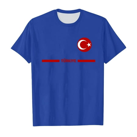 

ZMHEGW Toddler Soprt Boys Girls Turkey Sport Prints Short Sleeve T Shirt Tops Clothes Toddler Boys Girls T Shirts