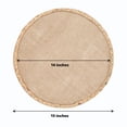 thumbnail image 2 of Balsa Circle 4 Natural 15 in Round Burlap Jute Placemats Braided Trim Party Event Decorations, 2 of 8