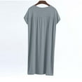 thumbnail image 5 of Fazvaoo Cotton Nightgowns for Plus Size Women Padded Nightgowns Loose Comfortable Plain Pajama(Gray,Size M-4XL), 5 of 7