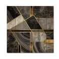 thumbnail image 3 of Designart "Marble Granite Agate with Gold Accents II" Modern Geometric Print on Natural Pine Wood, 3 of 5