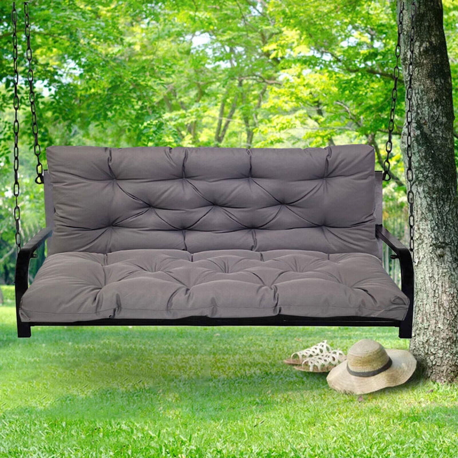 SHANNA Swing Cushion with Backrest and Ties 4'' Thicken Waterproof Swing Chair Seat Pad 2-3 Seater Patio Bench Cushion for Outdoor Garden Furniture