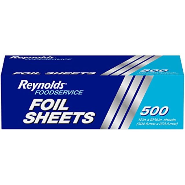 500 Sheets Reynolds Foodservice Aluminum Foil Sheets 12 x 10.75 Inches 