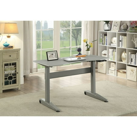 UPC: 0889435688577 | Furniture of America Glidene Modern 47-inch Metal Adjustable Standing Desk by Grey Metal Finish