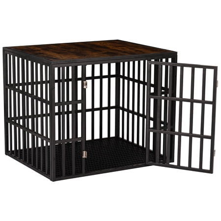 Updated Heavy Duty Dog Kennel Crate Cage, Strong Metal Frame Dog Cage with Cover and Sturdy Door Lock