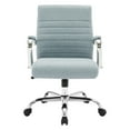 thumbnail image 4 of Mid-Back Office Chair with Padded Armrest  in Blue Fabric, 4 of 10
