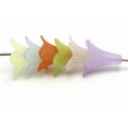 thumbnail image 7 of U8MO 50 Mixed Color Frost Acrylic Trumpet Flower Bead Cap 22mm Cones With Center Hole, 7 of 7