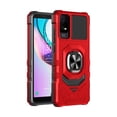 thumbnail image 3 of Compatible for TCL ION X Case / TCL ION V Case with Tempered Glass Screen Protector [Military Grade] Ring Car Mount Kickstand Shockproof Hard Phone Case - Red, 3 of 7