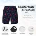 thumbnail image 3 of Fuzoiu Christmas Deer Print Men's Swim Shorts,Quick-Dry Double-Layer Swim Trunks,Board Trunks,Beach Shorts Swimwear Bathing Suits-X-Large, 3 of 6