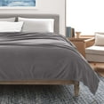thumbnail image 2 of Soft All-Season Microfleece Bed Blanket – Lightweight Cozy Throw – Twin Size – Grey, 2 of 8
