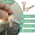 thumbnail image 2 of Uxcell 4-Pack Tornillos de Mariposa Estriados, M6x25mm Perillas de Cabeza Plana de Latón Sólido con Sujetadores de Agarre de Hombro, 2 of 6
