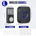 thumbnail image 2 of Sesiiduo Wireless Doorbell, Waterproof Doorbell, Easy Install,Black, 4 Transmitters and 8 Receivers, 2 of 7
