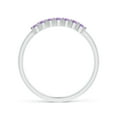 thumbnail image 2 of ANGARA Natural Half Eternity Seven Stone Amethyst Wedding Ring in 14K White Gold for Women (Size-2mm) | February Birthstone, Birthday, Anniversary, Jewelry Gift for Women | Natural Amethyst Ring, 2 of 9