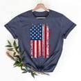 thumbnail image 2 of Goodtrade8 Short Sleeve Shirts for Women Summer Red White and Blue Pullover Casual USA Years Anniversary Graphic Crew Neck Independence Day 4th of July Womens Blouses Fashion, 2 of 8