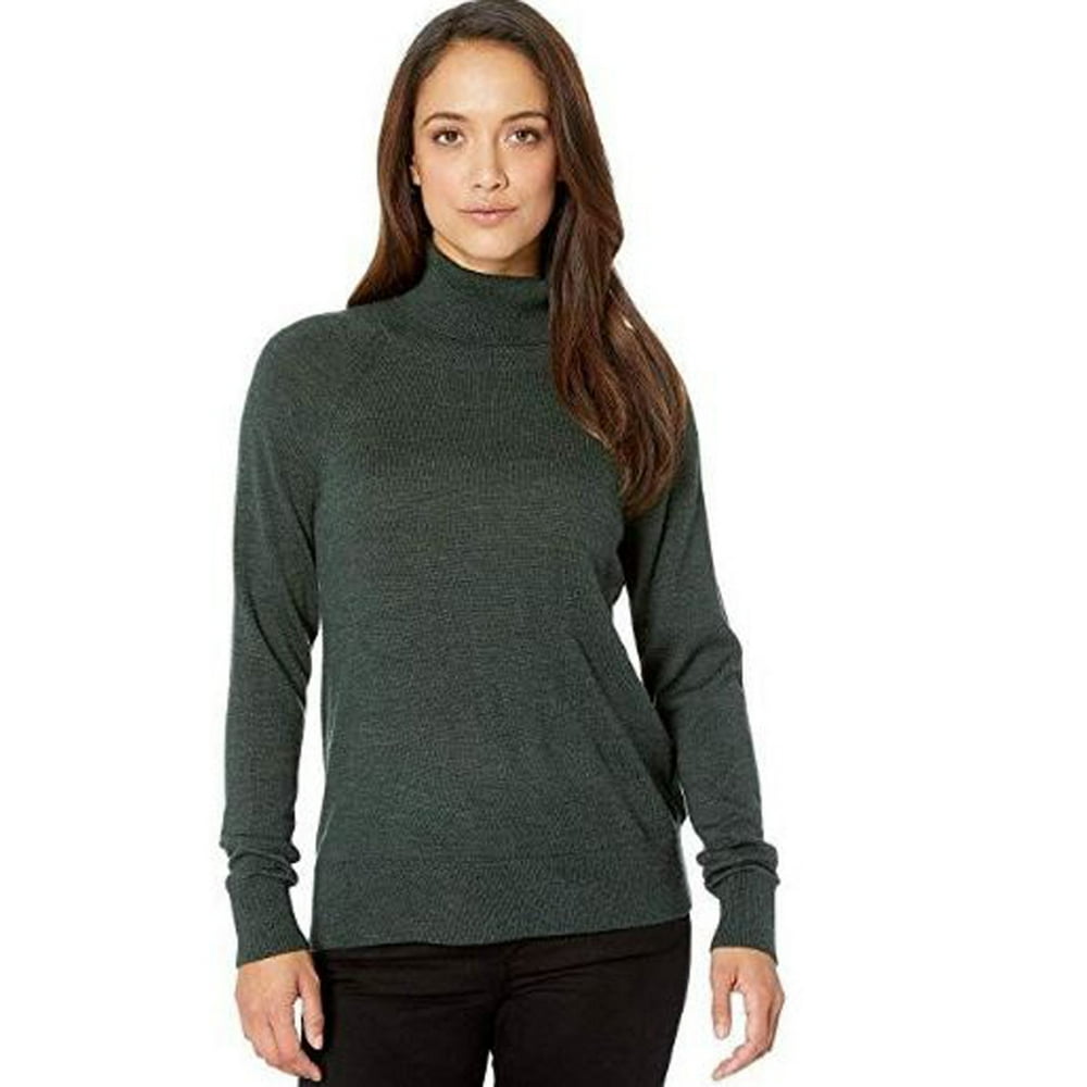 Pendleton - Pendleton Women's Merino Ribneck Turtleneck Sweater, Green ...