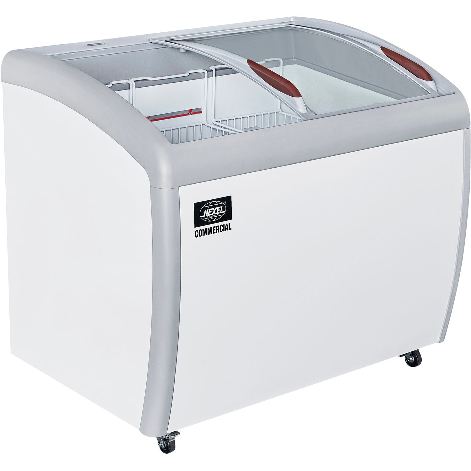 Nexel Ice Cream Freezer, Curved Glass Lid, 39"W