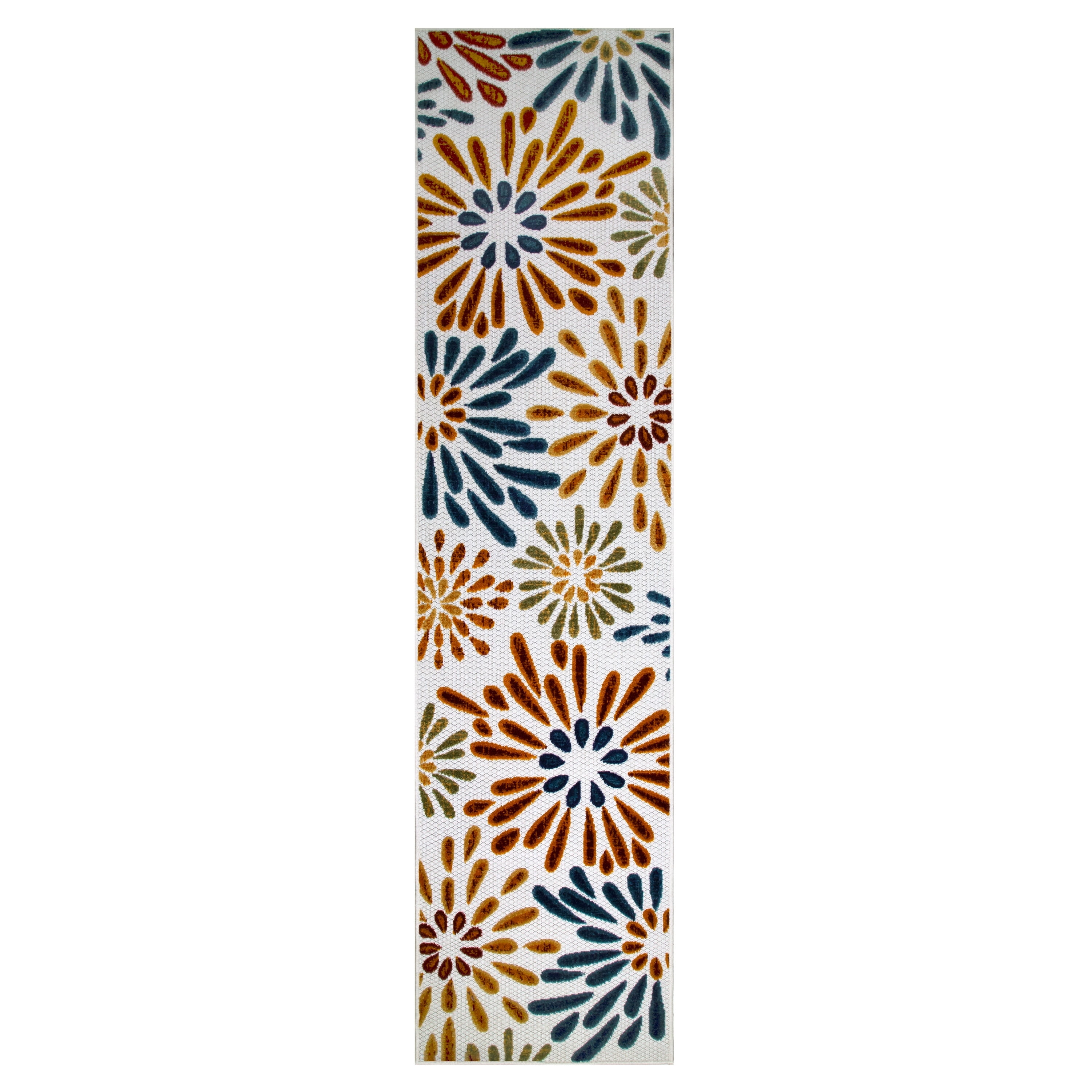 Leick Home Beam Multicolor Flower Rectangle Indoor/Outdoor Area Rug, 6'7" x 9'6"
