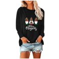 thumbnail image 1 of Holiday Time T-Shirts Femmes Drôle Xmas Graphique Col Rond Chandails en Molleton Léger Chandail Tops Tunique Décontractée Manches Longues Blouse 02-Rose TTTG, 1 of 5