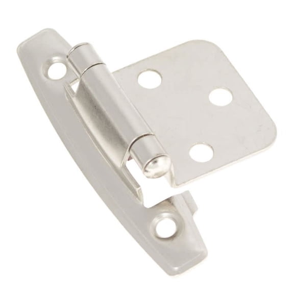 Hickory Hardware Variable Overlay Hinge Pair Satin Silver Cloud Self Close P296-SC