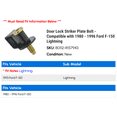 thumbnail image 2 of Door Lock Striker Plate Bolt - Compatible with 1980 - 1996 Ford F-150 Lightning 1981 1982 1983 1984 1985 1986 1987 1988 1989 1990 1991 1992 1993 1994 1995, 2 of 2