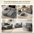 thumbnail image 3 of HOMCOM Modular Sectional Sofa with Chaise L Shaped Cloud Couch Dark Grey, 3 of 9