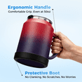 thumbnail image 5 of SUNSOC 50 oz Insulated Mug with Handle Keeps Cold for 36hrs 2-in-1 lid 100% leakproof Travel Coffee Mug,Stainless Steel Tumbler with Double-walled Vacuum, 5 of 9
