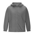 thumbnail image 5 of successthop Sun Protection Shirts for Men Hooded Quick Dry Long Sleeve Solid Jacket for Outdoor Driving Traveling Hiking Fishing Gray S, 5 of 5
