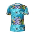 thumbnail image 5 of Wukai Corals and Tropical Fish Print Men's Short-Sleeved Mesh T-Shirt,Quick-Dry Short Sleeve Workout T-Shirt-X-Small, 5 of 8