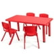 Topbuy Kids Multifonctionnel Table Rectangulaire Enfants Apprendre et Jouer Bureau Rouge – image 2 sur 9