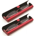 thumbnail image 2 of Newbee Fashion-Portable Compact Reading Glasses in Aluminum Case Metal Rectangle Rimless Reading Glasses Super Lightweight Reader Slim Design Comfort Fit 2 Pack Red 1.50, 2 of 3