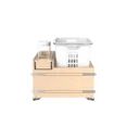 thumbnail image 2 of Rev-A-Shelf Wood Hamper with OXO and Storage for Base Cabinets w/Soft-Close, Light Brown, 2 of 4