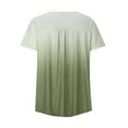 thumbnail image 5 of Zpanxa Women Summer Tops Women Shirt Tees Short Sleeve V-Neck T Shirt Tie-dye T-shirt Tops Blouse Gift For Women Army Green XL, 5 of 5