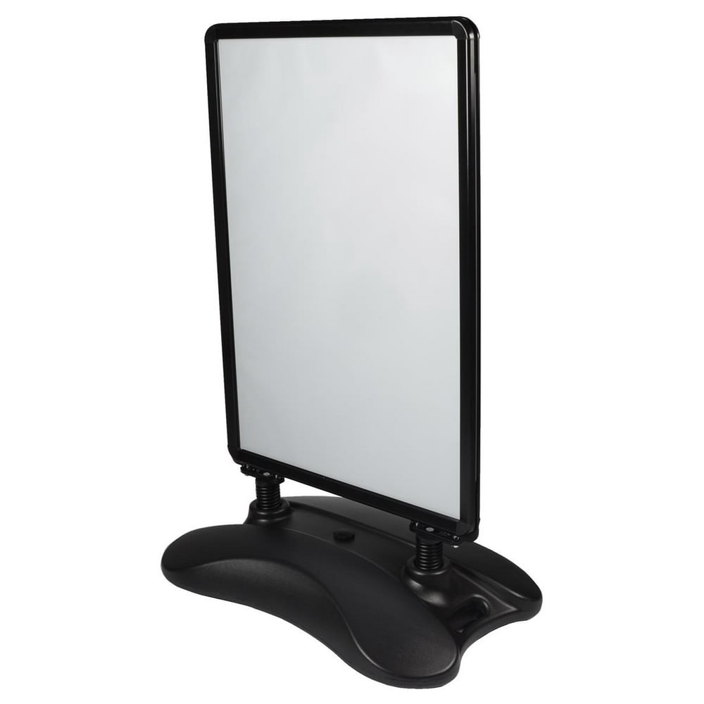 Sidewalk Poster Stand with Waterfill Base Holds 24x36 Graphics, Double