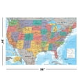 thumbnail image 2 of Map Of The United States Of America - Poster / Print (Usa Map) (Size: 36" X 24"), 2 of 6
