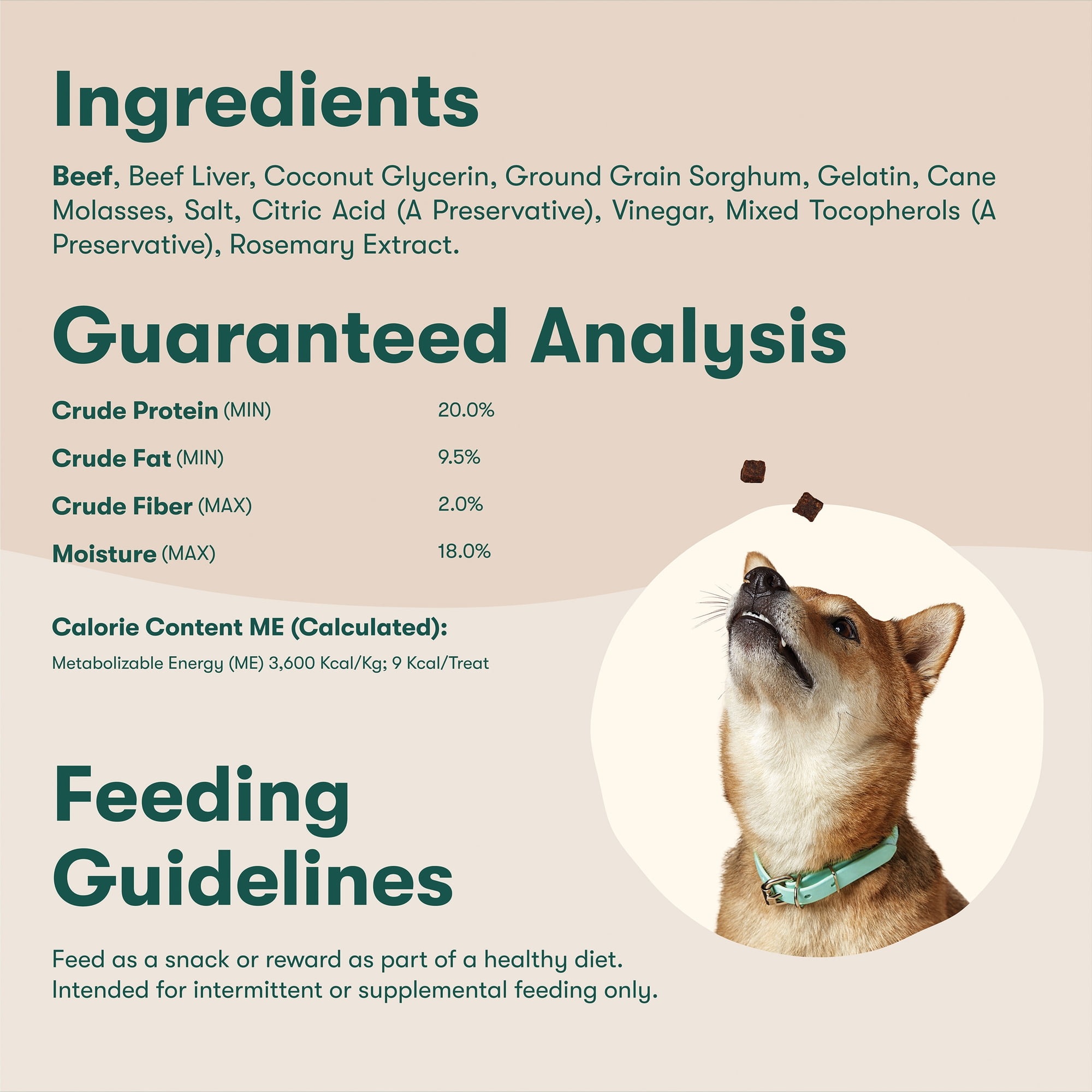 (4 pack) Jinx Beef Bites, Natural Soft Jerky Dog Treats, 15 oz Bag